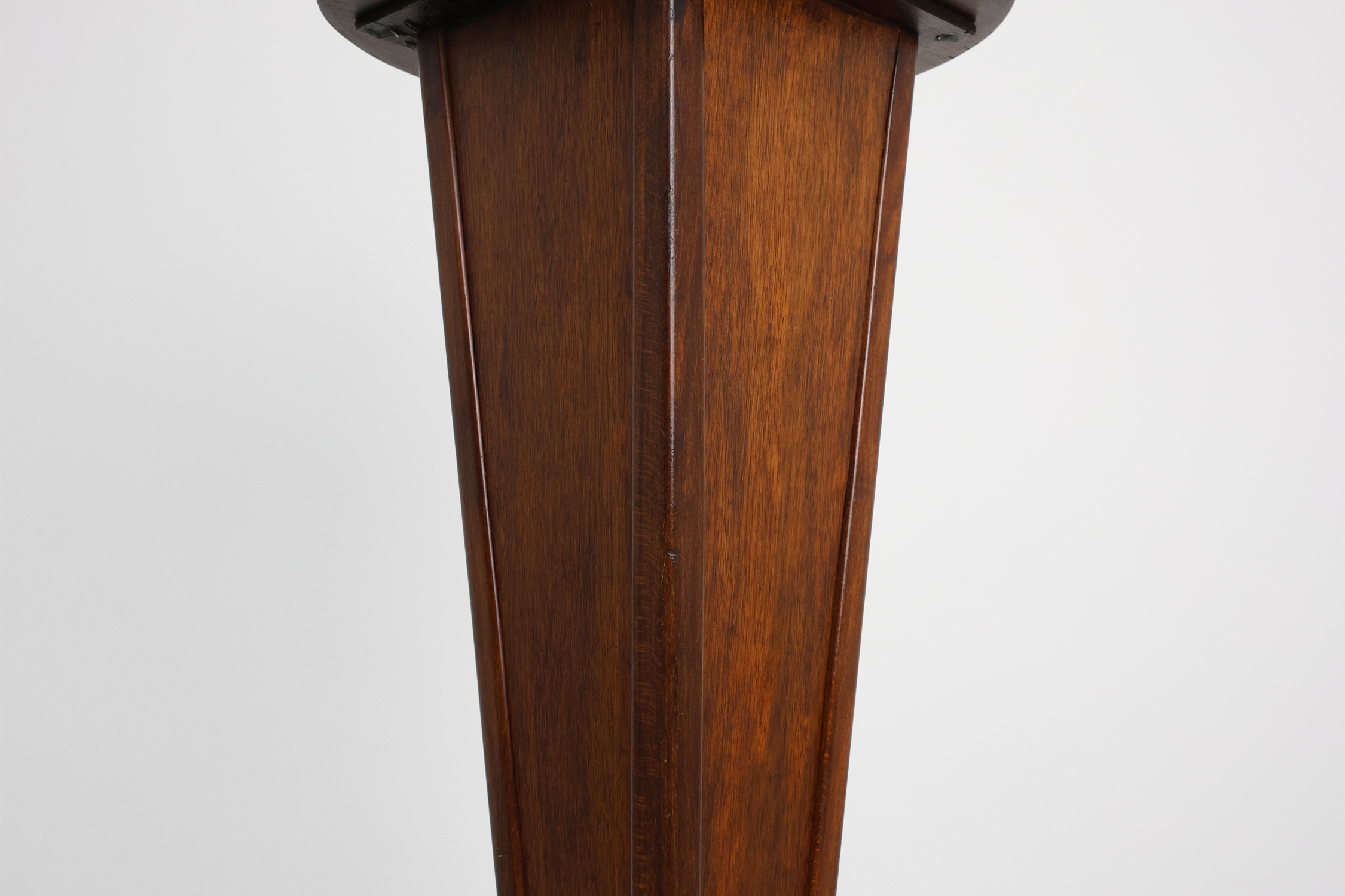 Art Deco round Oak Side Table, France 1930sthumbnail